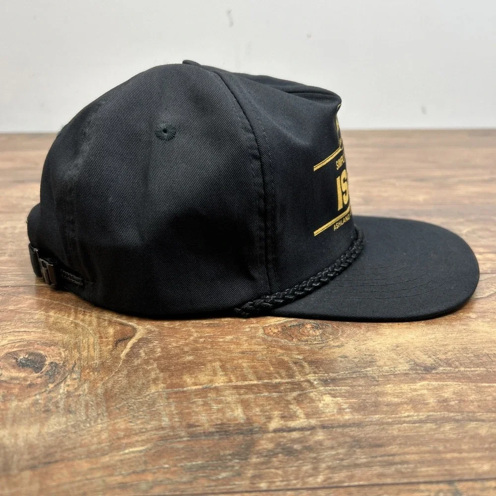 John Deere Ison‎ Equipment Simply the Best Black Yellow Trucker Hat Vtg SnapBack